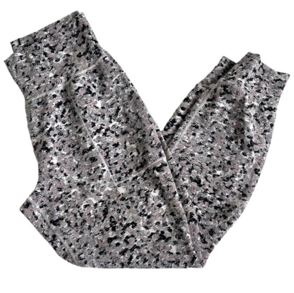 Athleta Salutation Textured Jogger Black/Cream Multi Size Medium Women's - Picture 2 of 9